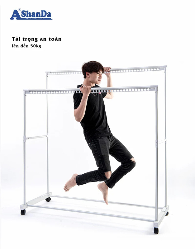 Giàn phơi quần áo di động - Gia Công Cơ Khí AShanDa - Công Ty TNHH Một Thành Viên Sơn Đan